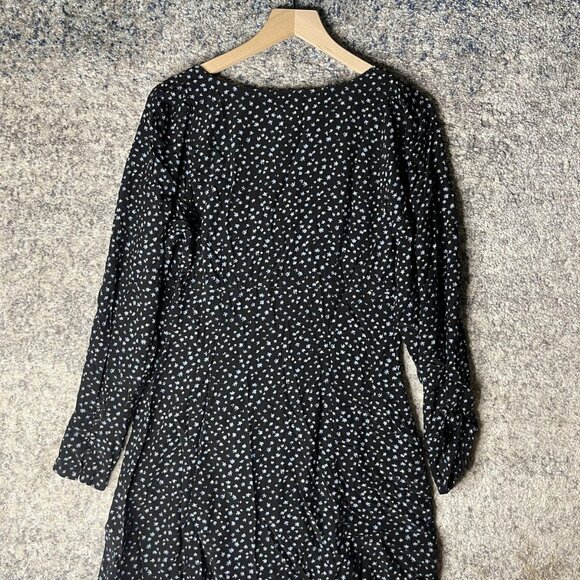 Madewell Dress Womens 8 Floral Long Sleeve Mini Lenzing Viscose Button Front - Picture 9 of 11